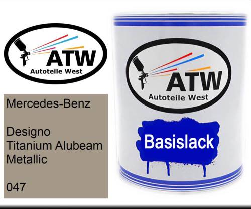 Mercedes-Benz, Designo Titanium Alubeam Metallic, 047: 1L Lackdose, von ATW Autoteile West.